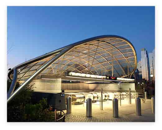 Circular, square & rectangular structural steel tubes & pipes solution in building metro station infrastructure